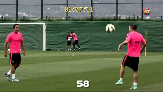 TOP Skills  Xavi Iniesta amp Sergio Busquets  مهارات خارقة من إبداع ثلاثي وسط برشلونة [upl. by Adnara]