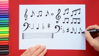 How to draw Musical Notes [upl. by Guise665]