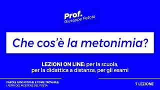 Lezione 7 Che cosè la metonimia [upl. by White]