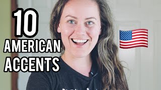 10 American Accents Imitation Examples [upl. by Inaffit890]