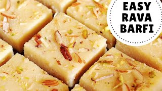 Suji Ki Barfi Recipe  Rava Barfi Recipe  Suji Barfi  Navratri Special Hindi [upl. by Bergquist]