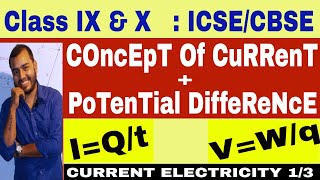 ICSECBSE Class 10th Current Electricity 01  Current and Potential Difference  English [upl. by Corsiglia]