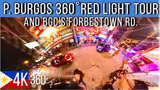 Makatis Red Light District P Burgos St Walking tour  Philippines 360˚ [upl. by Asirralc]