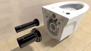 TOTO AP or EP WallHung Toilet Installation Video [upl. by Kempe]