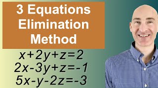 Solving Systems of 3 Equations Elimination [upl. by Ephram233]