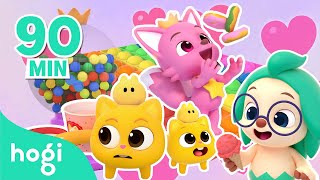 🍭 Yes Papa Song with Colorful Yummy Treats and More｜Happy Valentines Day 💗｜Hogi Pinkfong [upl. by Leontyne]