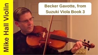 Becker Gavotte  5 from Suzuki Viola Book 3 [upl. by Halyk]