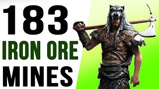 Skyrim All Iron Ore Mines Locations 183 Iron Ore [upl. by Srevart]