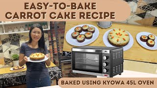 Easy to Bake Carrot Cake using 45L Kyowa Electric Oven [upl. by Lothaire]