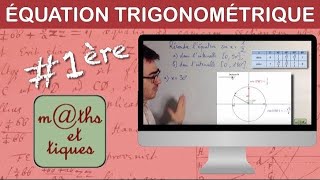 Résoudre une équation trigonométrique 1  Première [upl. by Sheya379]