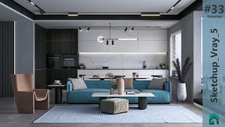 Sketchup Vray 5 Interior 33 [upl. by Greff]