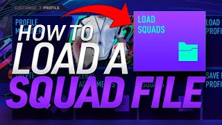 HOW TO INSTALLLOAD A SQUAD FILE FOR FIFA 21 [upl. by Lentha]