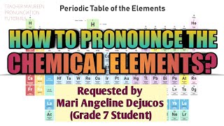 HOW TO PRONOUNCE THE 118 ELEMENTS IN PERIODIC TABLE  Teacher Maureen [upl. by Lawson912]