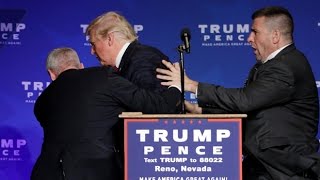 Donald Trump rushed off stage during rally in Nevada [upl. by Cutcheon]