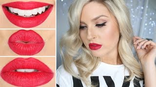 How To Get PERFECT Red Lips ♡ Preparation Application amp Long Lasting Tricks [upl. by Enilasor]