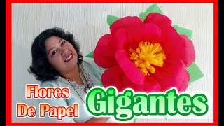 DIY  Como Hacer Flores De Papel Crepe  GIGANTES [upl. by Carlick]