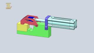 Clamping via a slotted link mechanism [upl. by Nahrut]