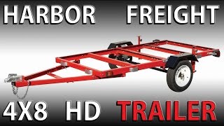 Assembling a HARBOR FREIGHT 4x8 heavy duty Folding trailer [upl. by Etnoek636]