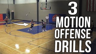 3 Motion Offense Drills  How To Coach Screening amp Cutting [upl. by Bach]