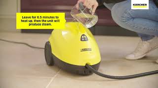 Karcher SC2 Home Steam Cleaner  How To Fill The Water Tank [upl. by Atnohs166]