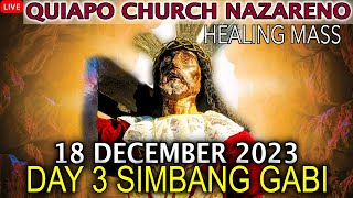 LIVE Quiapo Church Mass Today 18 December 2023 Day 3 SIMBANG GABI [upl. by Krissie]