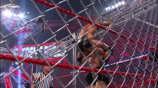 Batista vs Randy Orton  WWE Championship Cage Match Extreme Rules 2009 [upl. by Dnomyad701]