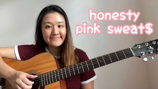 honesty pink sweat  no capo  easy guitar tutorial for beginners [upl. by Ahsiadal955]