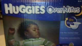 Huggies OverNites Diaper Review [upl. by Ecyob]