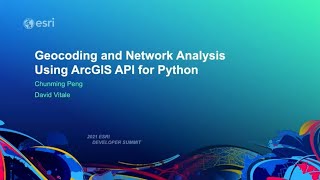 Geocoding and Network Analysis Using ArcGIS API for Python [upl. by Schnurr]