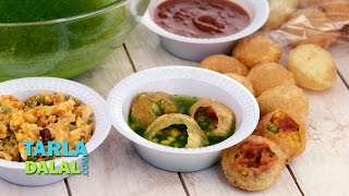 Pani Puri  Golgappa Recipe Mumbai Pani Puri Roadside Recipe by Tarla Dalal [upl. by Acul709]