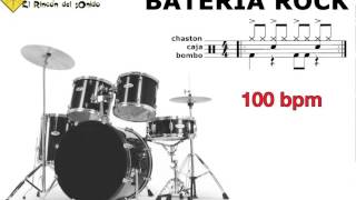 Bateria rock 100 bpm [upl. by Perlis]