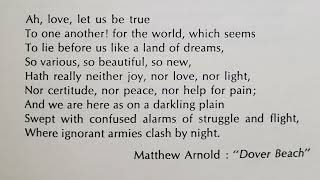 PG137P04 Extract from Dover Beach by Matthew Arnold [upl. by Sansone]