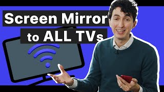 How to Screen Mirror iPhone amp iPad to Any Smart TV Samsung LG Sony Roku Fire TV Hisense TCL [upl. by Anod]