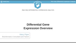 R Tutorial  Differential Gene Expression Overview [upl. by Aron]