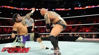 The Usos vs Batista amp Randy Orton  WWE Tag Team Championship Match Raw April 7 2014 [upl. by Kaine]