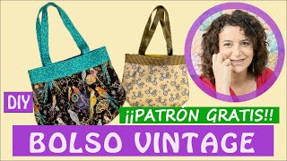 BOLSO VINTAGE  cómo hacer ASAS de TELA  Patrón gratis [upl. by Rosenwald970]