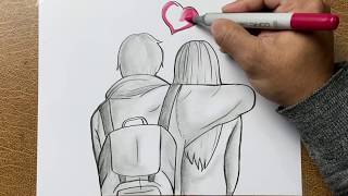 COMO DIBUJAR A UNA PAREJA NOVIOS TUMBLR dibujos de amor [upl. by Yral540]