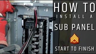 How to Install and Wire a Sub Panel [upl. by Nnaecyoj]