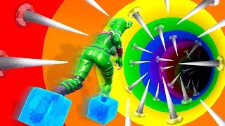 HARDER THAN CIZZORS DEATH RUN 1v1 Impossible Rainbow Fortnite Slide Challenge [upl. by Safier]