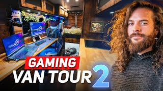 Cozy Vanlife Gaming Van Tour WHATS NEW  Ram Promaster [upl. by Mateya]