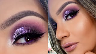 PASO A PASO OJOS AHUMADOS EN MORADO  AbrilDoesMakeup â™¡ [upl. by Burk]