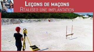 Les bons gestes en maçonnerie  Réaliser une implantation [upl. by Yatnuahs]