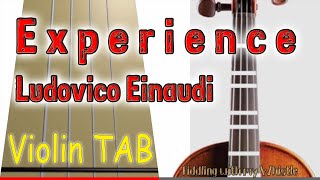 Experience  Ludovico Einaudi  Violin  Play Along Tab Tutorial [upl. by Gredel]