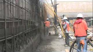 Spraying Concrete to create a Structural Shotcrete Wall [upl. by Nonnaer]