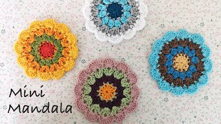 Mini Mandala Untersetzer häkeln [upl. by Nyloc]