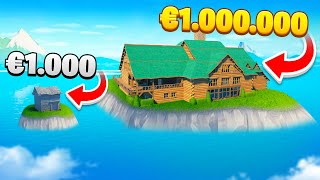 Maison à 1000€ VS 1000000€ Challenge FORTNITE [upl. by Llenwad924]