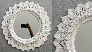 DIY ESPEJO en MACRAME paso a paso PRINCIPIANTES  DIY Macrame Mirror step by step [upl. by Aleydis]