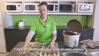 Ville de Brossard  Tutoriel créer un sac pour bac de collecte de résidus alimentaires [upl. by Absalom]