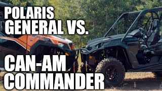 Polaris General 1000 vs CanAm Commander 1000 UTV Shootout [upl. by Rheinlander977]