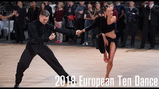 2018 WDSF European 10D  The Latin Final  DanceSportTotal [upl. by Elane143]